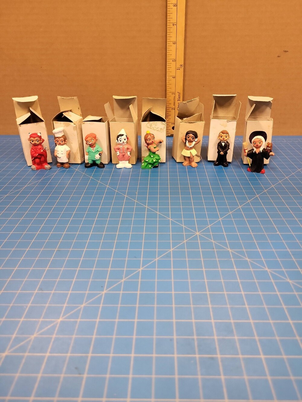 Vintage Avon Perfume Bottle Figurines Lot 8 Collectible Decorative Display